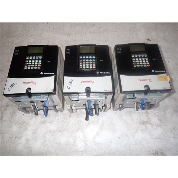 (3) Allen-Bradley #20A D 8P0 A 3 AYNNEG0 PowerFlex70 Drives