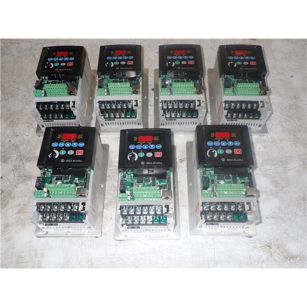 Lot of (7) Allen-Bradley #22B-D1P4H204 Drives