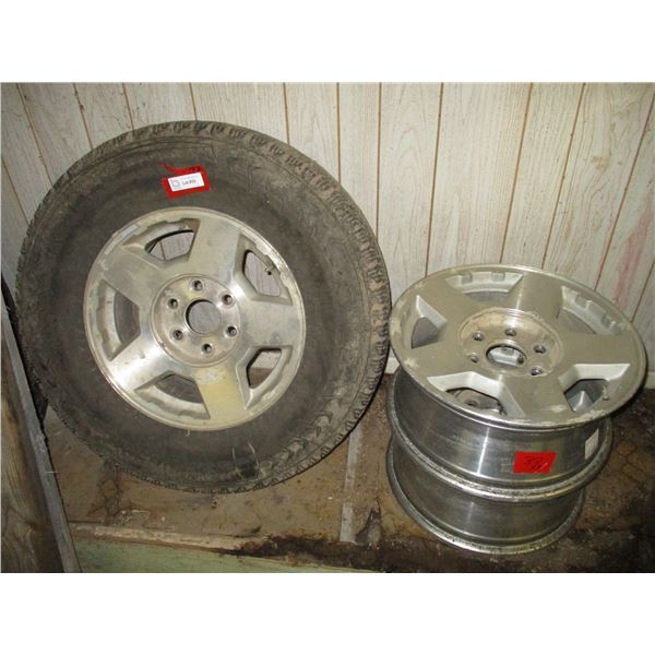 (1) GMC Tire + (3) Rims -- 265/70/R17