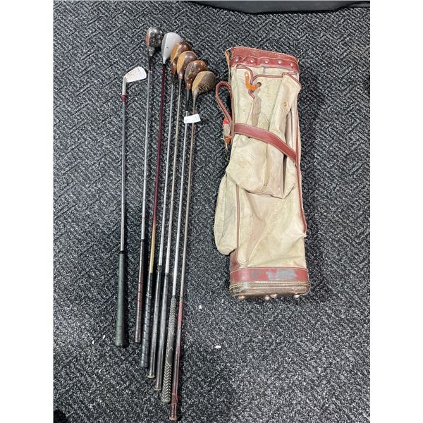 Set Of 7 Golf Clubs 6 Drivers and One Wedge With Bag