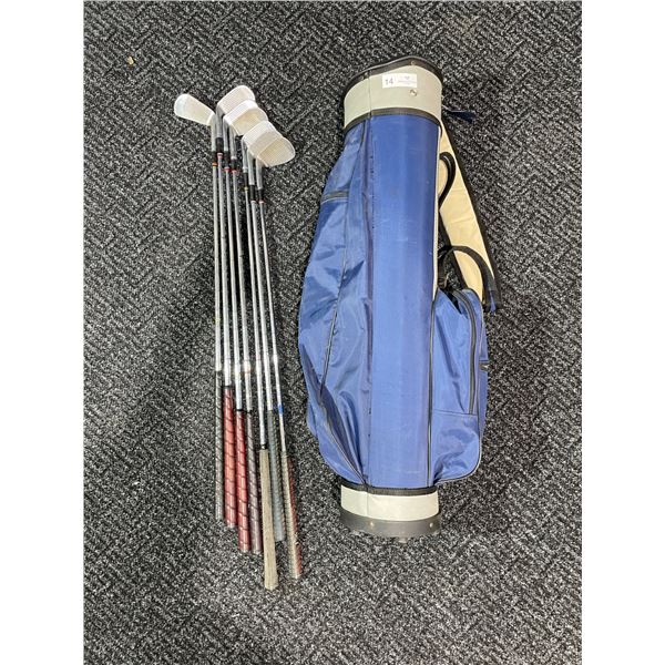 Set Of 7 Golf Wedges And Bag