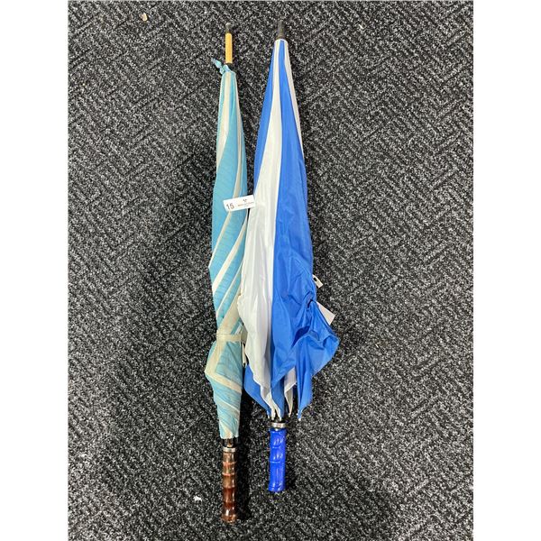 Set Of Two Gold Umbrellas