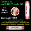 Image 1 : Shotgun Lincoln 1c roll, 1999-d 50 pcs Brandt 50c Wrapper.