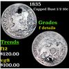 Image 1 : 1835 Capped Bust Half Dime 1/2 10c Grades f details