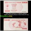 Image 1 : 2006-2008 Zimbabwe 10 Million Dollars (ZWN) Emergency Bearer Check Notes P# 55a Grades vf++