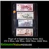 Image 1 : Page of 4 Upper Korea Notes ALL CU 5 Won, 100 Won, 1000 Won, 5000 Won