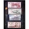 Image 2 : Page of 4 Upper Korea Notes ALL CU 5 Won, 100 Won, 1000 Won, 5000 Won