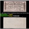 Image 1 : 1864 Three Dollars Confederate States Loan Interest Note Grades Select CU