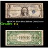 Image 1 : 1935C $1 Blue Seal Silver Certificate Grades f, fine