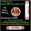 Image 1 : Shotgun Lincoln 1c roll, 1961-p 50 pcs Brandt 50c Wrapper.
