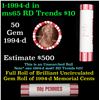 Image 1 : Shotgun Lincoln 1c roll, 1994-d 50 pcs Brandt 50c Wrapper.