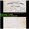 Image 1 : 1861 C.S.A. $40 Intrest Note Grades Choice AU/BU Slider