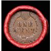 Image 3 : Mixed small cents 1c orig shotgun roll, 1939-p Lincoln Cent, Indian Cent other end, Coca-Cola Brandt