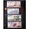 Image 2 : Page of 4 Upper Korea Notes ALL CU 5 Won, 10 Won, 200 Won, 5000 Won