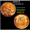 Image 1 : 1947-d Lincoln Cent 1c Grades GEM Unc RB