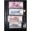 Image 3 : Page of 4 Upper Korea Notes ALL CU 5 Won, 2000 Won, 1000 Won, 5000 Won