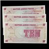 Image 2 : 3x Consecutive 1972 6th Series 2nd Issue British Armed Forces 10 New Pence Special Vouchers, All CU!