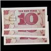 Image 3 : 3x Consecutive 1972 6th Series 2nd Issue British Armed Forces 10 New Pence Special Vouchers, All CU!