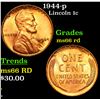Image 1 : 1944-p Lincoln Cent 1c Grades GEM+ Unc RD