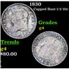 Image 1 : 1830 Capped Bust Half Dime 1/2 10c Grades g, good