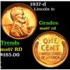 Image 1 : 1937-d Lincoln Cent 1c Grades GEM++ Unc RD