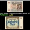 Image 1 : 1922 Weimar Germany 5,000 Mark Note P: 81D Grades Select AU