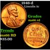 Image 1 : 1946-d Lincoln Cent 1c Grades GEM+ Unc RD