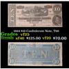 Image 1 : 1864 $10 Confederate Note, T68 Grades vf+