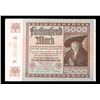Image 3 : 1922 4th Issue Germany (Weimar) 5000 Marks Post-WWI Hyperinflation Currency P# 81a, Watermark G/D in