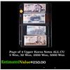 Image 1 : Page of 4 Upper Korea Notes ALL CU 5 Won, 50 Won, 2000 Won, 5000 Won