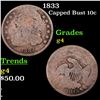 Image 1 : 1833 Capped Bust Dime 10c Grades g, good
