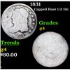 Image 1 : 1831 Capped Bust Half Dime 1/2 10c Grades g, good