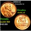 Image 1 : 1954-d Lincoln Cent 1c Grades GEM+ Unc RD