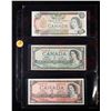 Image 2 : Page of 3 Canada Currency 1954 $1 (VF), 1954 $2 (VF), 1979 $2 (AU)