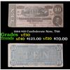 Image 1 : 1864 $10 Confederate Note, T68 Grades vf++