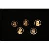 Image 1 : Group of 5 Proof Sacagawea $1 (2004-s, 2003-s, 2002-s, 2001-s, 2000-s) Grades