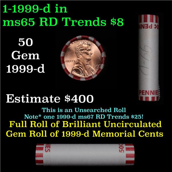 Shotgun Lincoln 1c roll, 1999-d 50 pcs Steel Strong Wrapper.