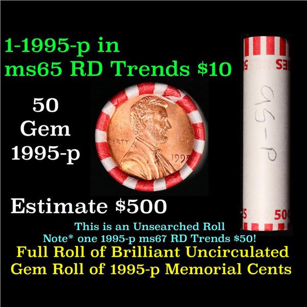 Shotgun Lincoln 1c roll, 1995-p 50 pcs Steel Strong Wrapper.