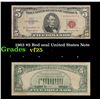 Image 1 : 1963 $5 Red seal United States Note Grades vf+