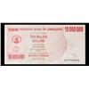Image 2 : 2006-2008 Zimbabwe 10 Million Dollars (ZWN) Emergency Bearer Check Notes P# 55a Grades vf++