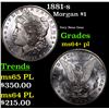 Image 1 : 1881-s Morgan Dollar $1 Grades Choice Unc+ PL