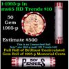 Image 1 : Shotgun Lincoln 1c roll, 1995-p 50 pcs Steel Strong Wrapper.