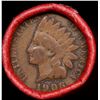 Image 2 : Mixed small cents 1c orig shotgun roll, 1906 Indian Cent, Wheat Cent other end, Coca-Cola Brandt Wra