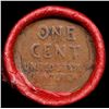 Image 3 : Mixed small cents 1c orig shotgun roll, 1906 Indian Cent, Wheat Cent other end, Coca-Cola Brandt Wra