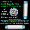 Image 1 : Shotgun Jefferson 5c roll, 2005-p 40 pcs Bank Wrapper
