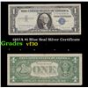 1857A $1 Blue Seal Silver Certificate Grades vf++