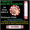 Image 1 : Shotgun Lincoln 1c roll, 2002-d 50 pcs Steel Strong Wrapper.