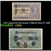 Image 1 : 1917 Imperial Germany 5 Mark Note P: 56B Grades vf+
