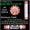 Image 1 : Shotgun Lincoln 1c roll, 1999-d 50 pcs Steel Strong Wrapper.