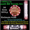 Image 1 : Shotgun Lincoln 1c roll, 1976-p 50 pcs Steel Strong Wrapper.